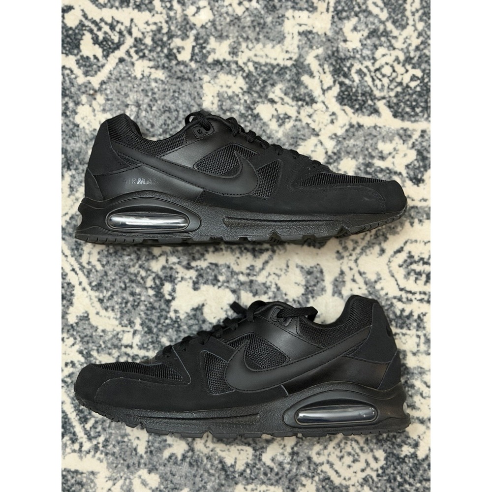 Nike Air Max Command Triple Black Men's Lifestyle Running Shoes Size 13